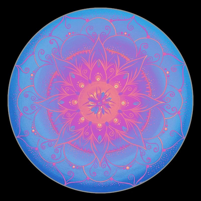 Mandala de rêve en bleu-violet