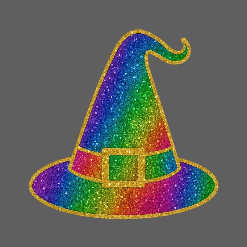 Halloween-Regenbogen Glitzer Hexenhut