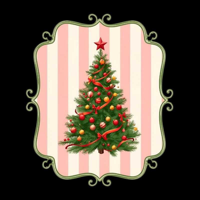 Vintage Weihnachtsbaum Retro Design