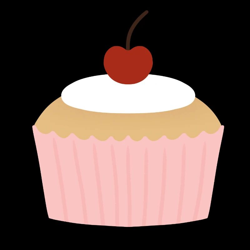 Pastellfarbener Cupcake mit Kirsche
