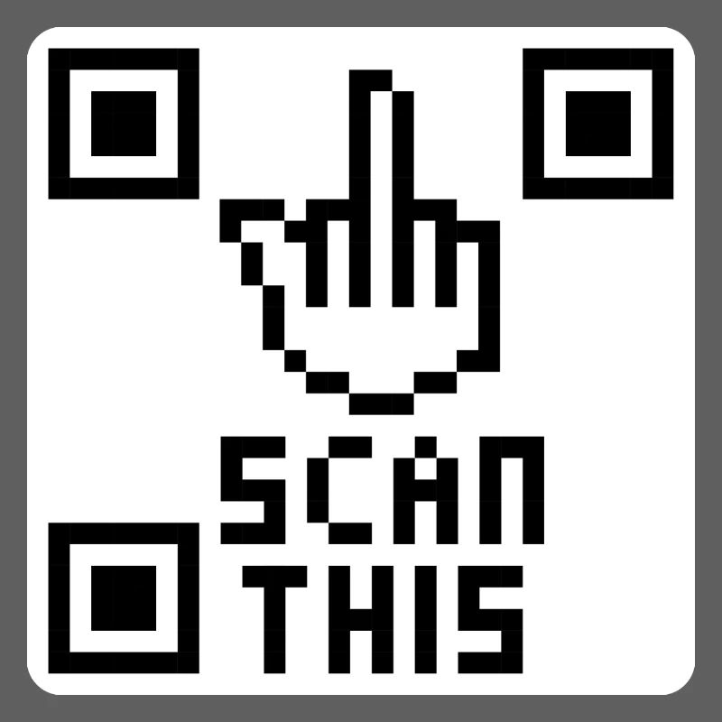 QRcode Mittelfinger