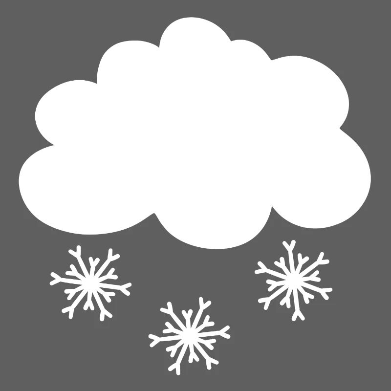 Schneewolke mit Schneeflocken