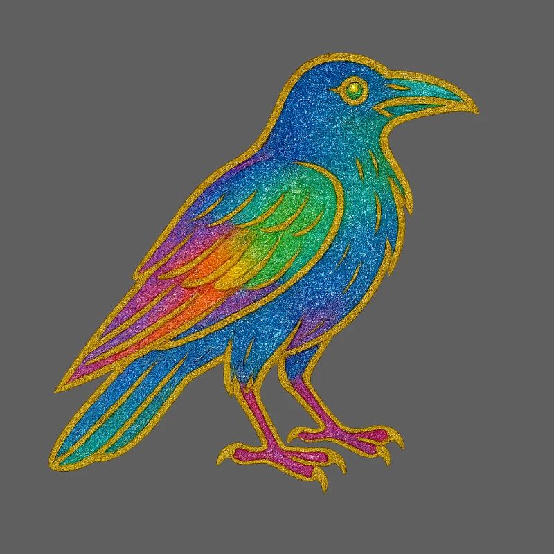 Regenbogenrabe Patchdesign