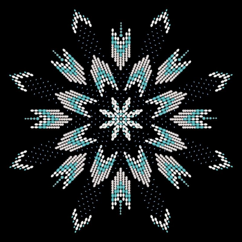 Étoile ethnique faite de perles turquoise et argent