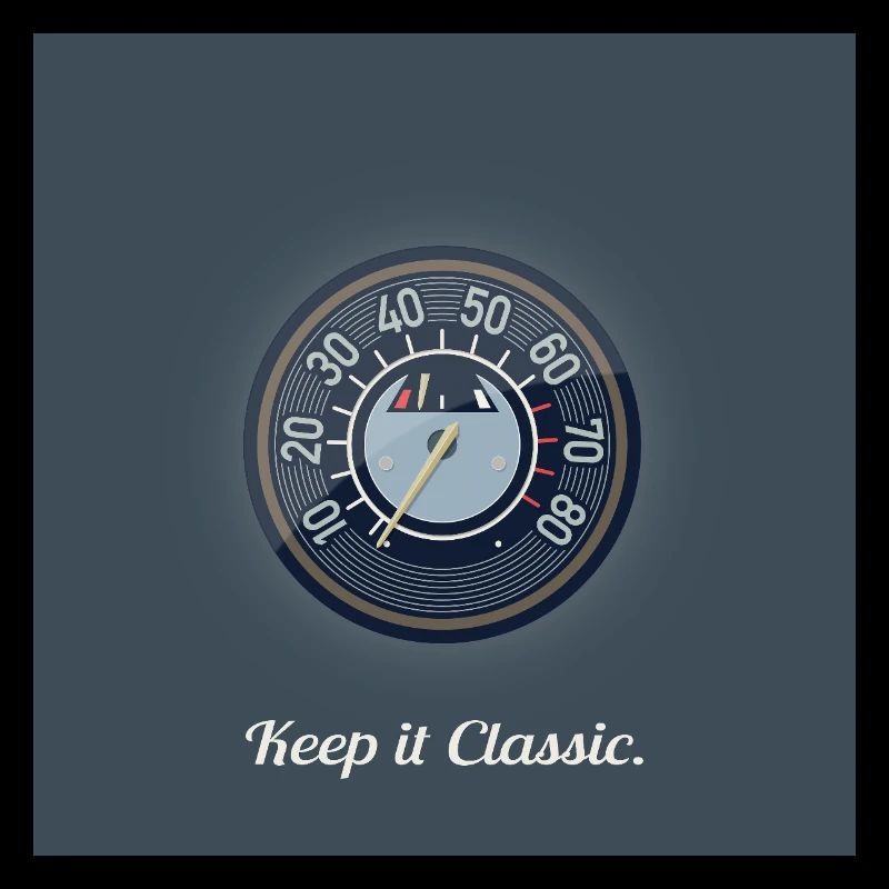 Restez classique - Conception rétro du compteur de vitesse