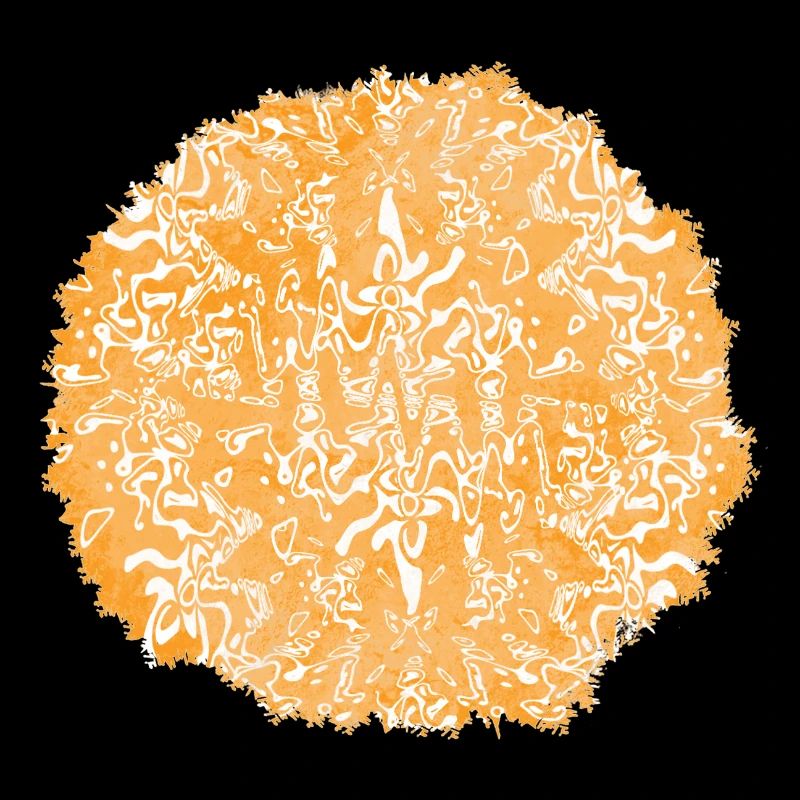 Orange tie-dye circle pattern