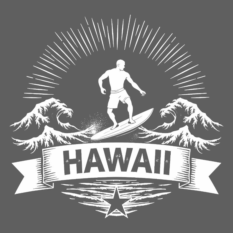 Hawaii Surfer Surfer sur Pacific Wave