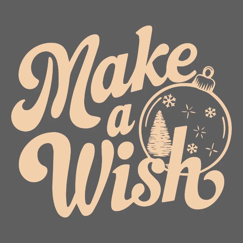 Make a Wish Ornament Typography
