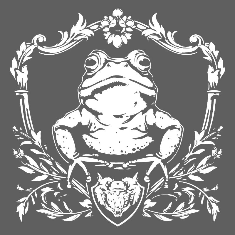 Toad in ornamental frame