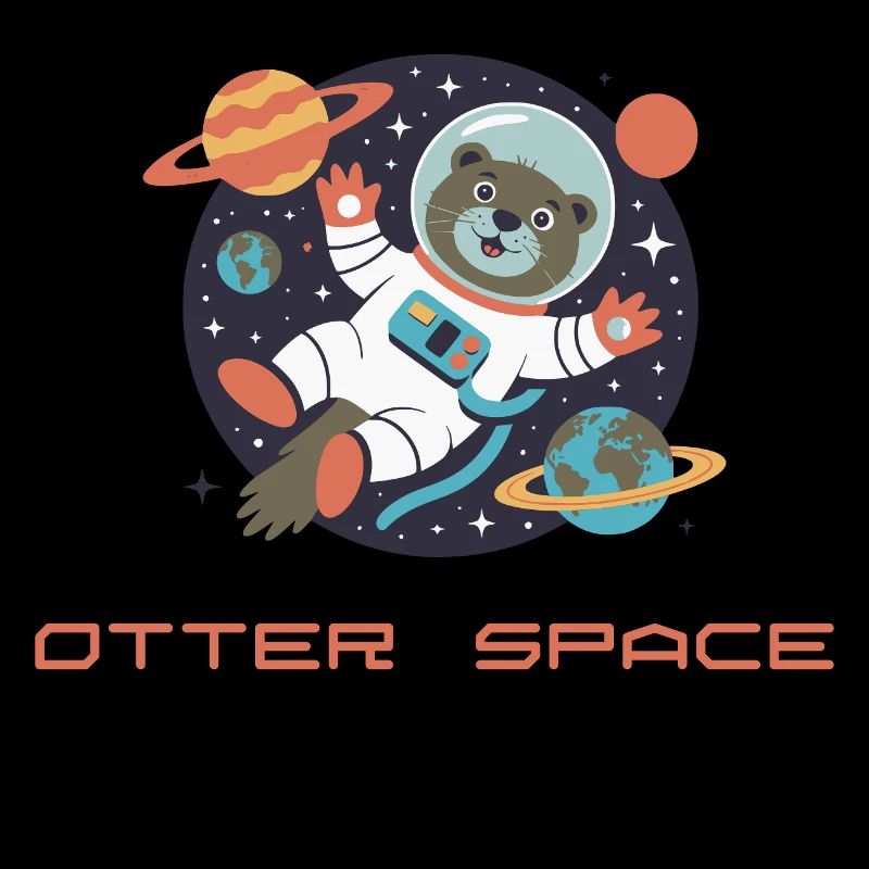Otter in Space Retro Comic