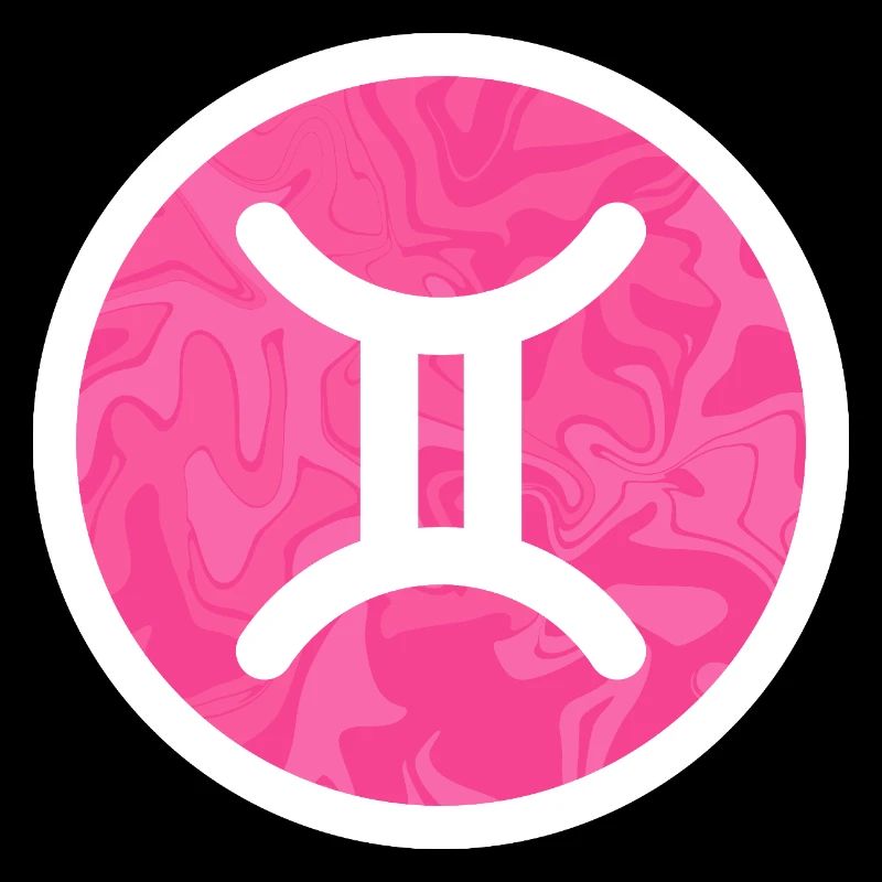 Zwillinge Sternzeichen Rosa Marmorsymbol