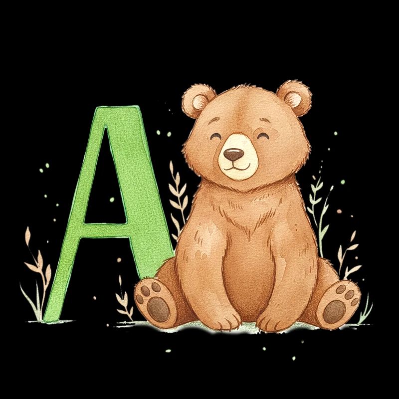 Ours alphabet avec un grand A