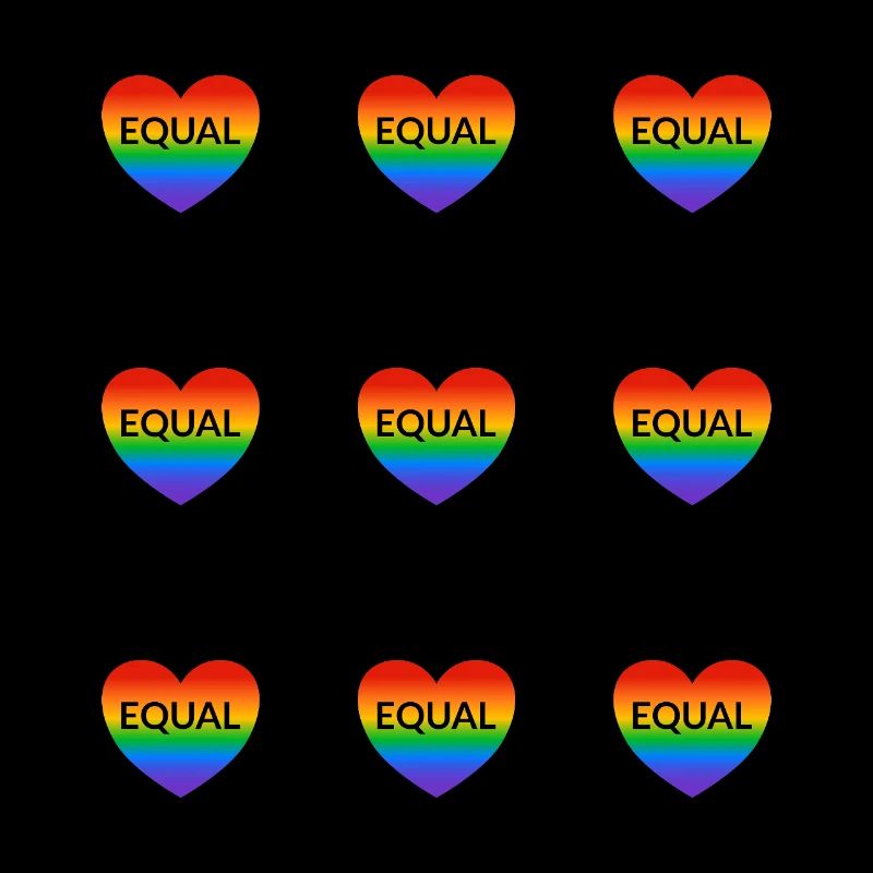 Fierté LGBT Rainbow Equal Heart