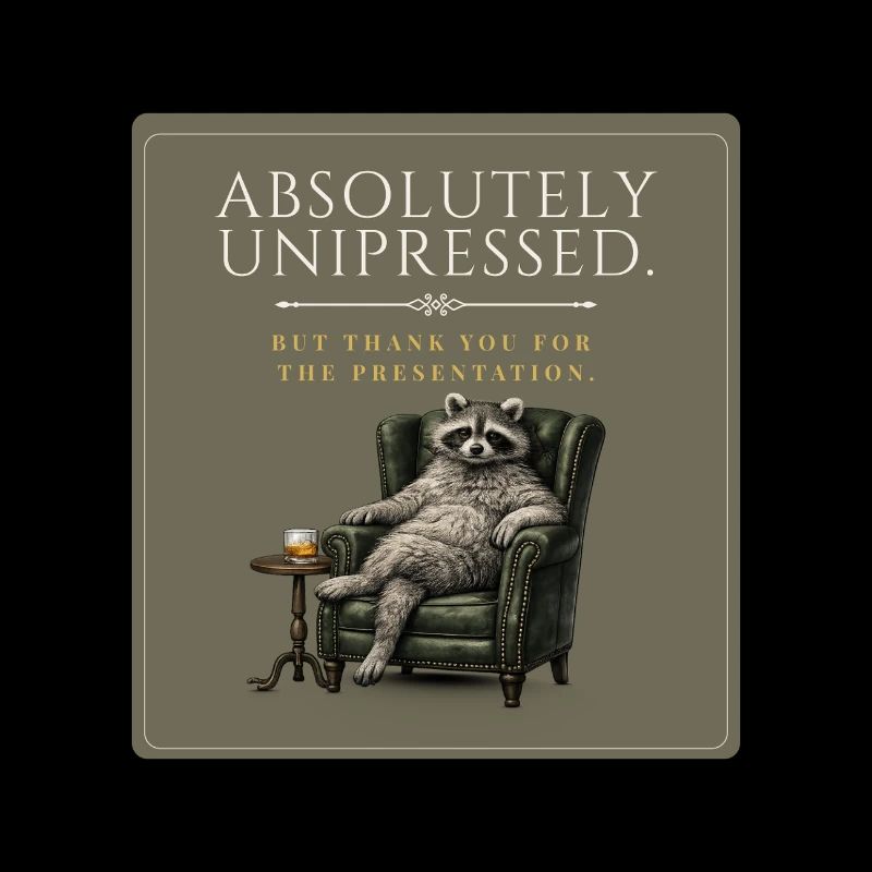 HIGHLY DISINTERESTED Funny Raccoon Design