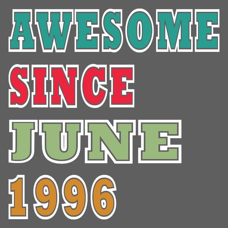 Bunte Retro Typo: Awesome Seit Juni 1996
