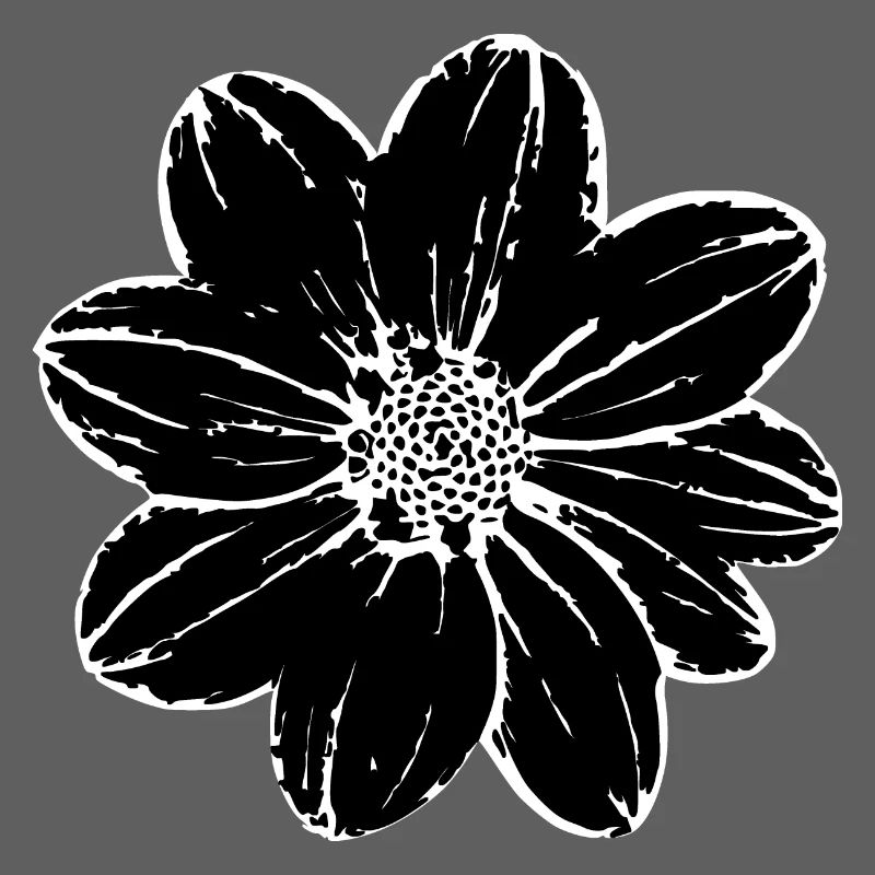 Fleur, Noir, Fleurs, Noir, Fleur