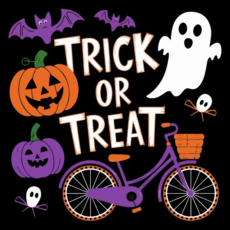 Halloween Fahrrad Süßes oder Saures Design