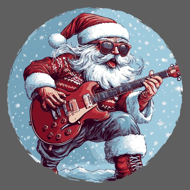 Weihnachtsmann Gitarre