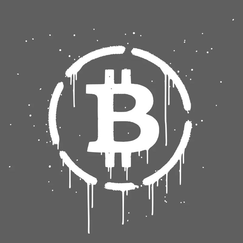 Bitcoin Logo Graffiti Crypto