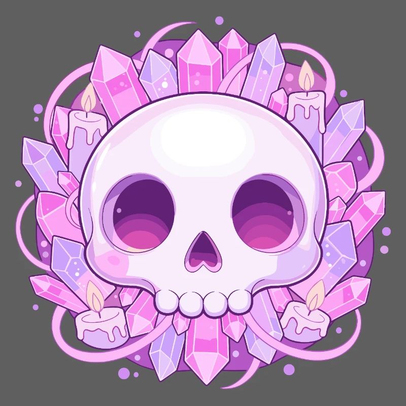 Crystal Skull with Crystals