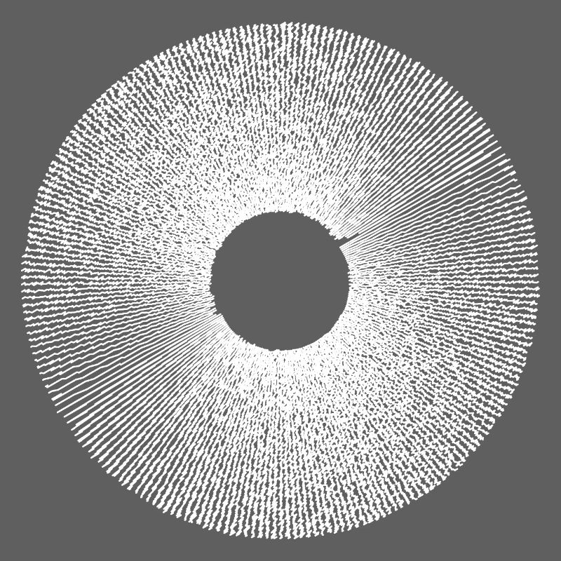 Iris-Ringburst-Radialmuster