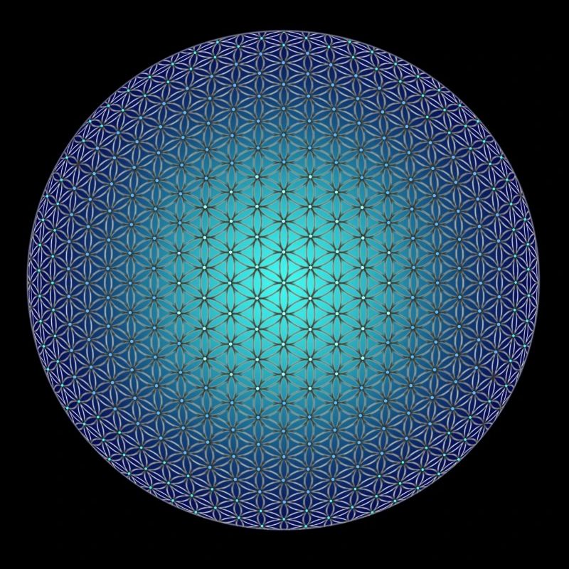 Fleur de vie - 3D Blue