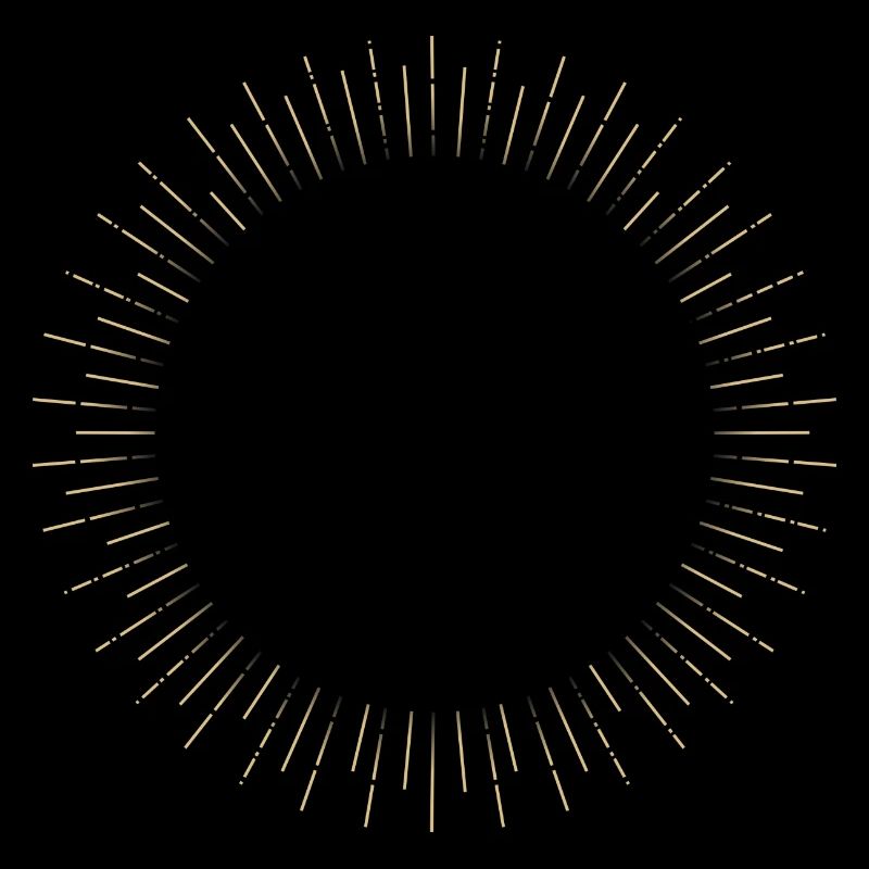 Golden Sun Ring Ray Frame