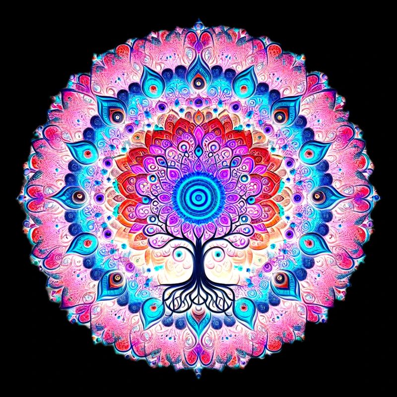 Mandala-Baum der Farben