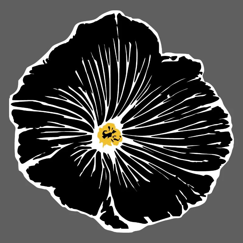 Fleur, Noir, Fleurs, Noir, Fleur