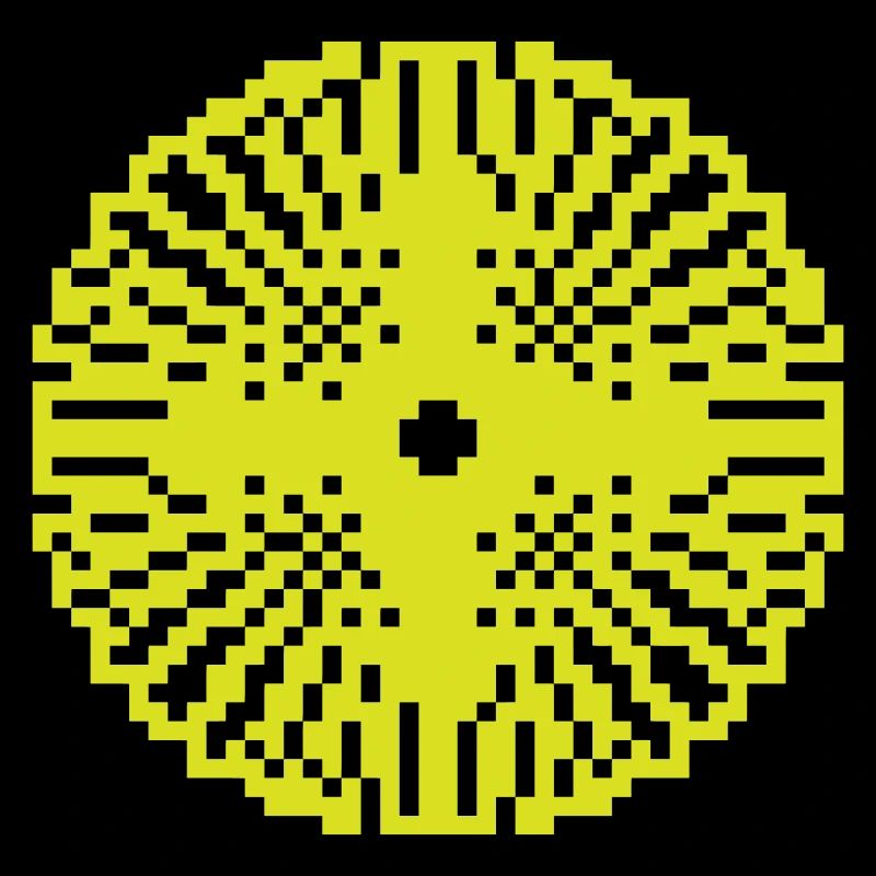 Soleil pixel pixel cercle pixelisé soleil | Graphique vectoriel