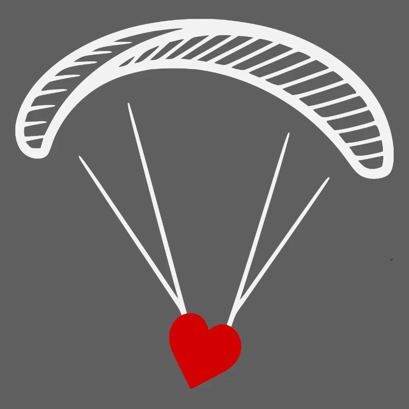 Paragleiter - Gleitschirm mit Herz - Valentinstag 