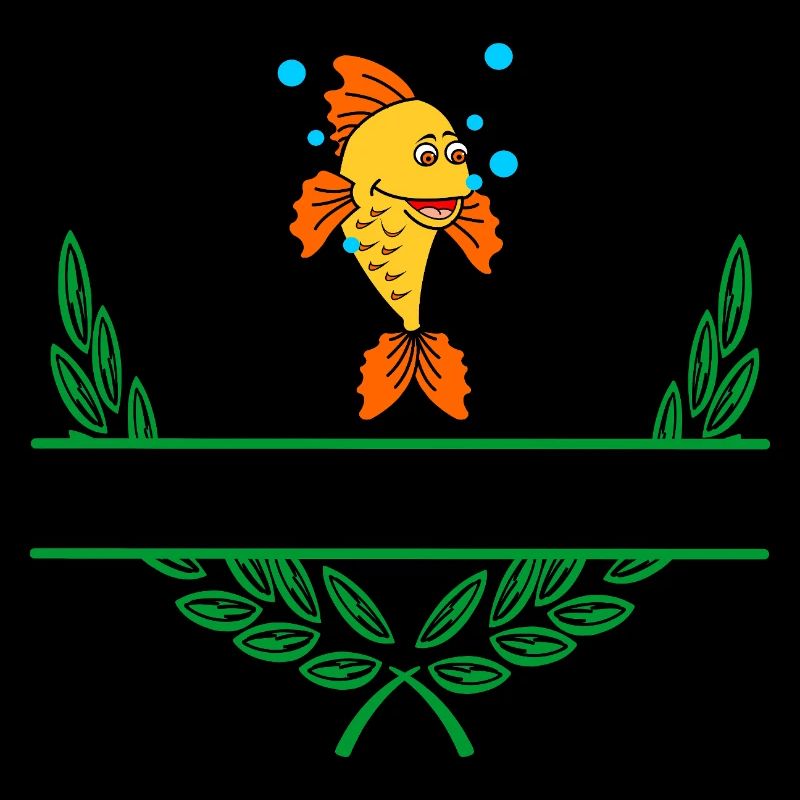 Couronne de laurier de poisson avec espace de noms