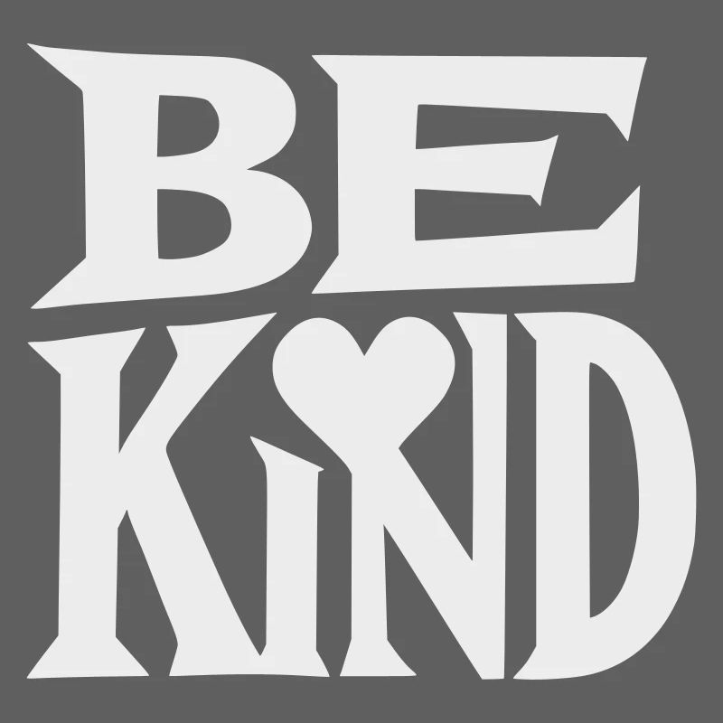 Be kind slogan with heart