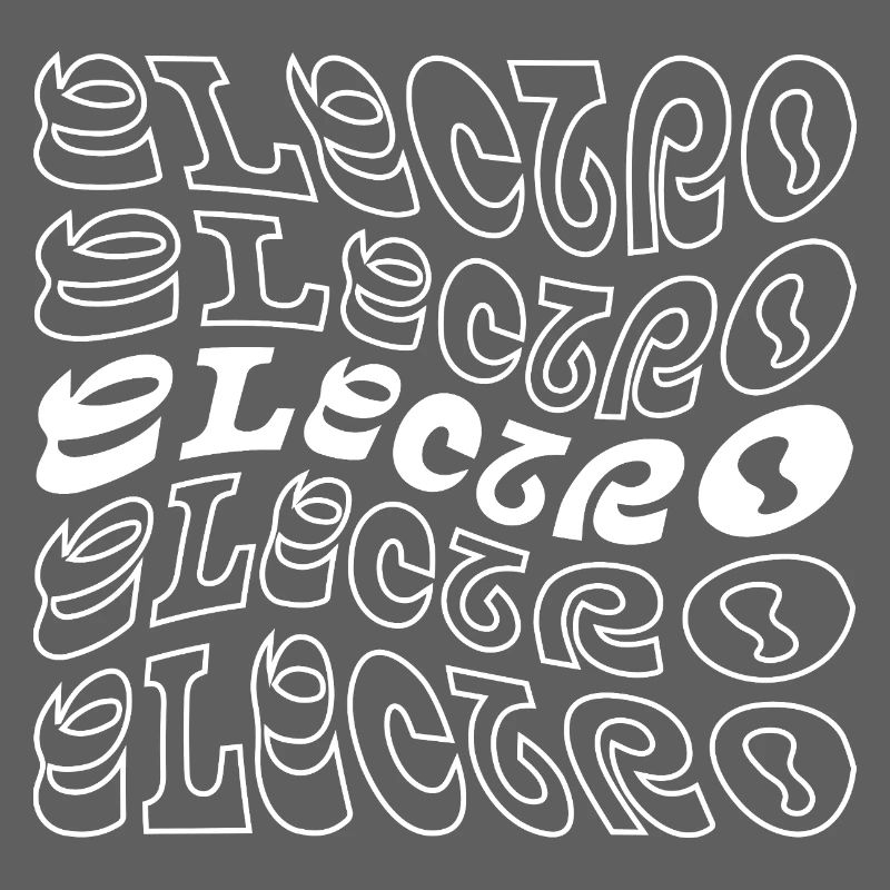 Electro music Spiral Typography