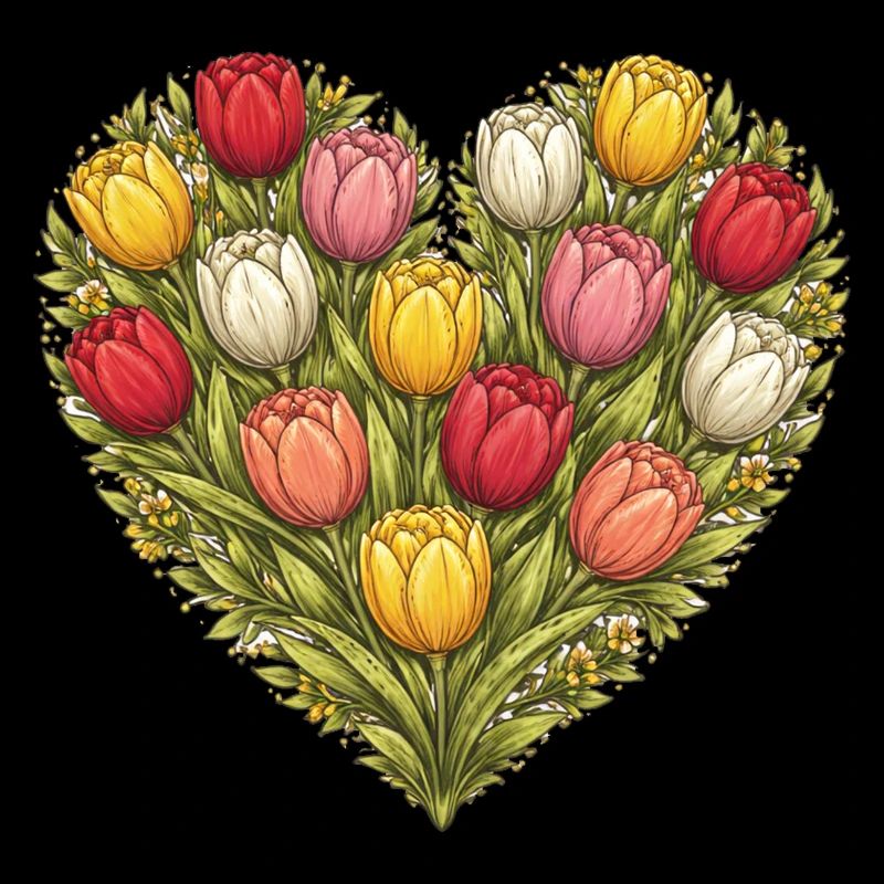 Tulip Heart Bouquet