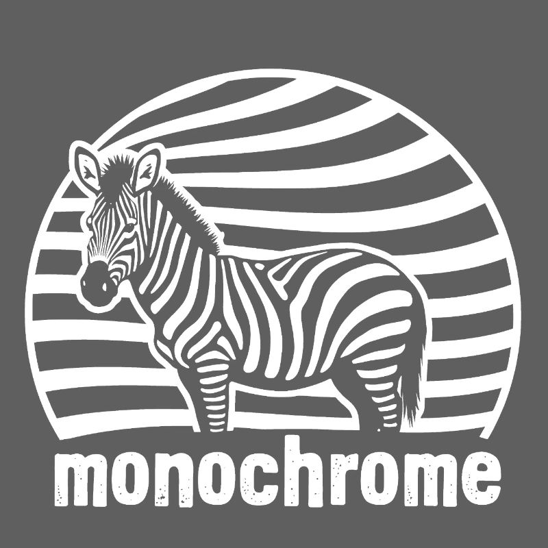 Zebra weiß monochrome einfarbig gestreiftes Pferd