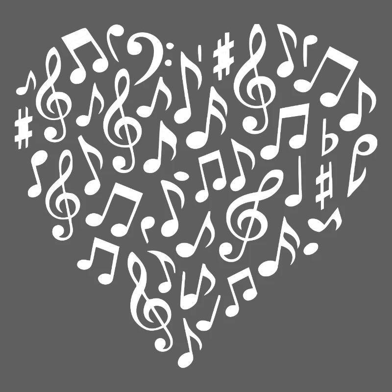 Musical Heart Pattern for Creative Souls