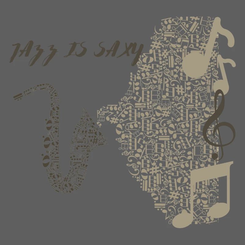 Conception de saxophone musical en notes