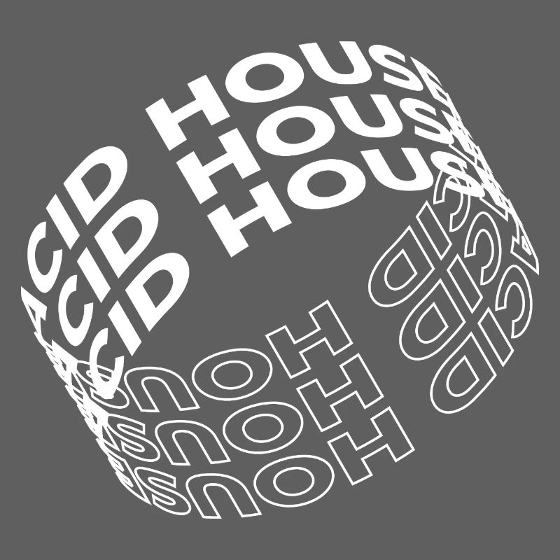 Conception de la typographie Acid House