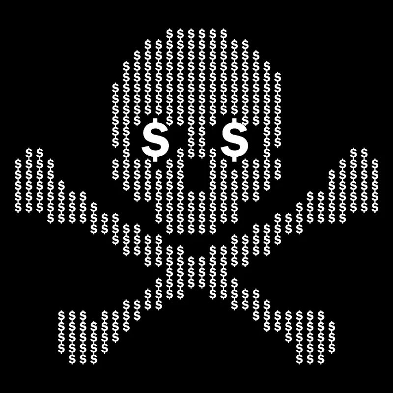 Dollar Skull Crossbones