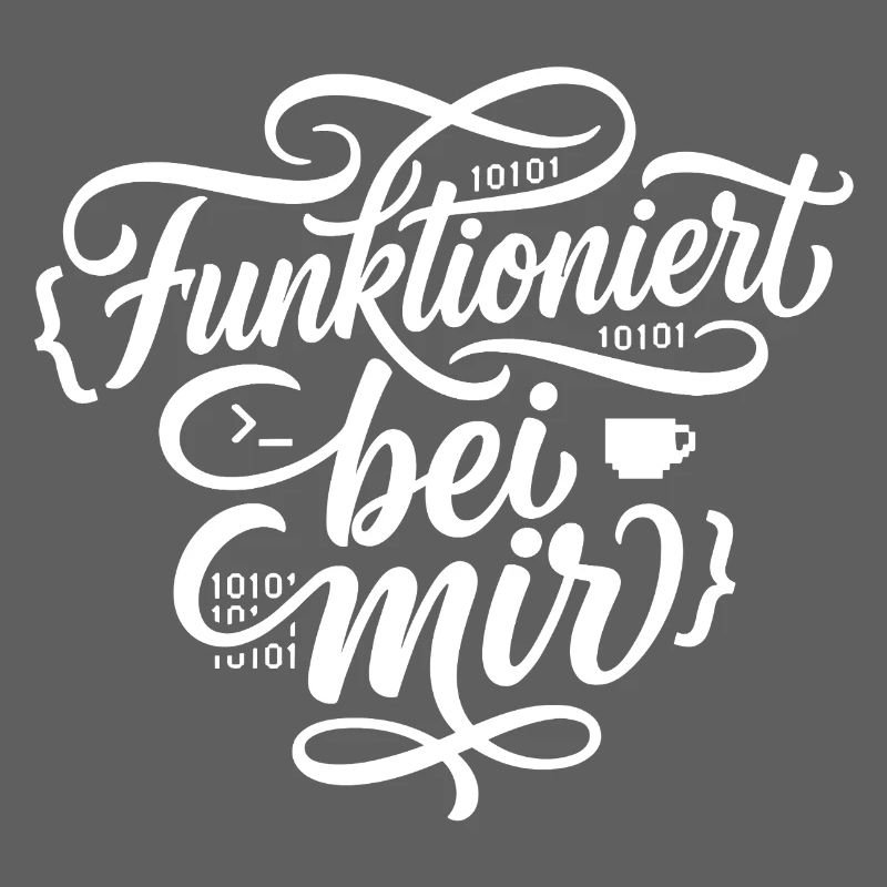 Funktioniert bei mir Programmierer Spruch