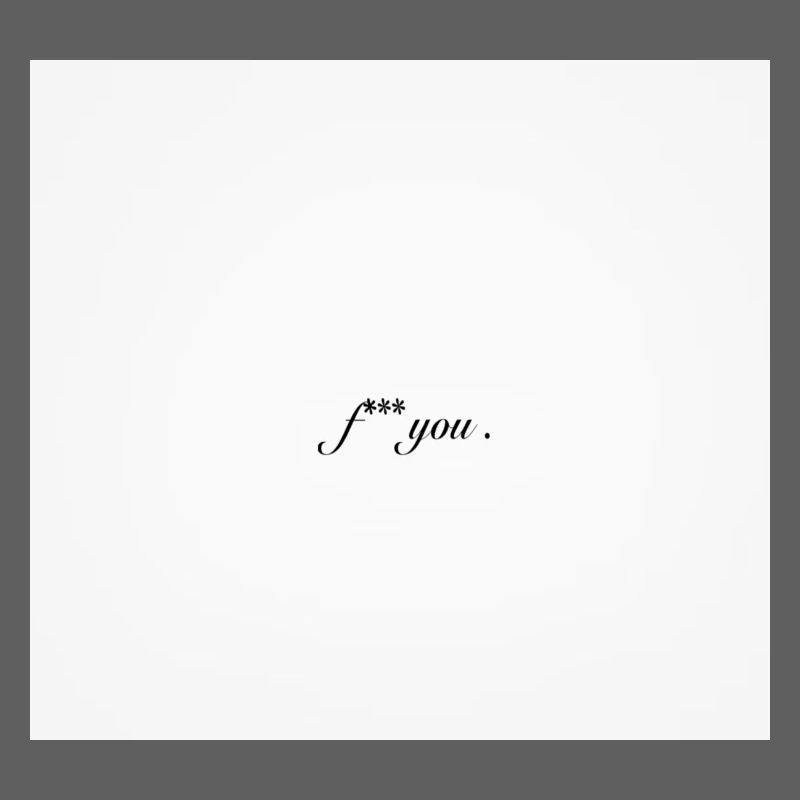 Bold Censored Profanity Statement Design