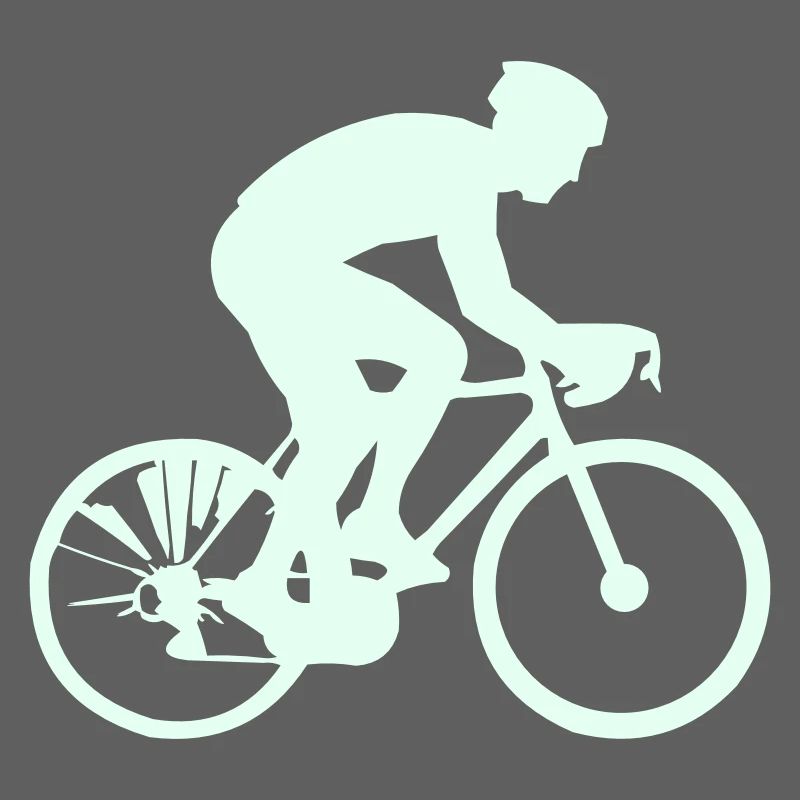 Radfahrer Silhouette Mint