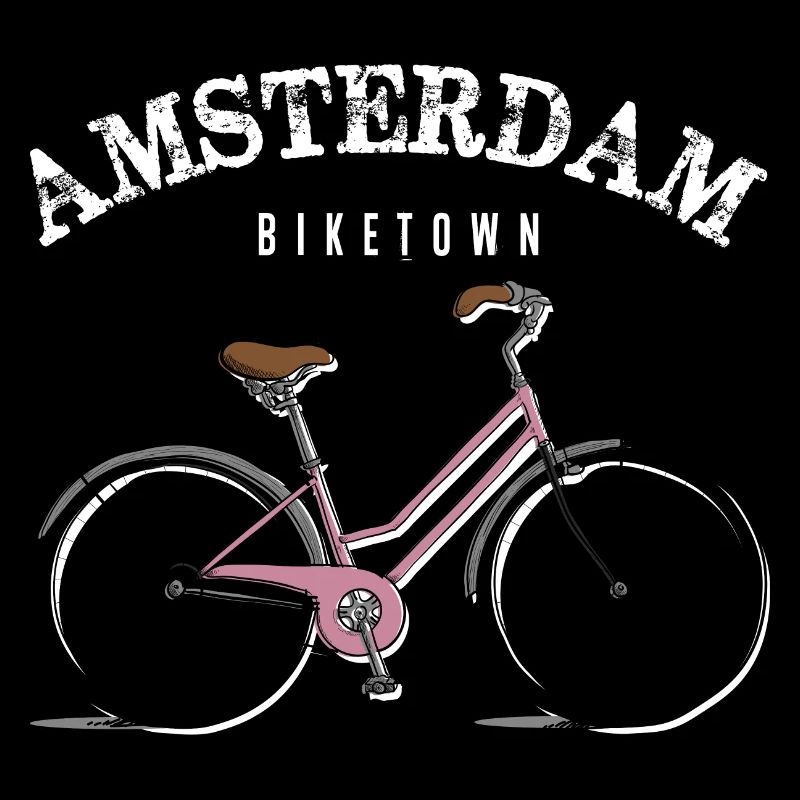 Amsterdam Biketown Pink Bicycle