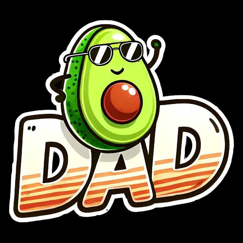 Sonnige Avocado Papa Design, Väter