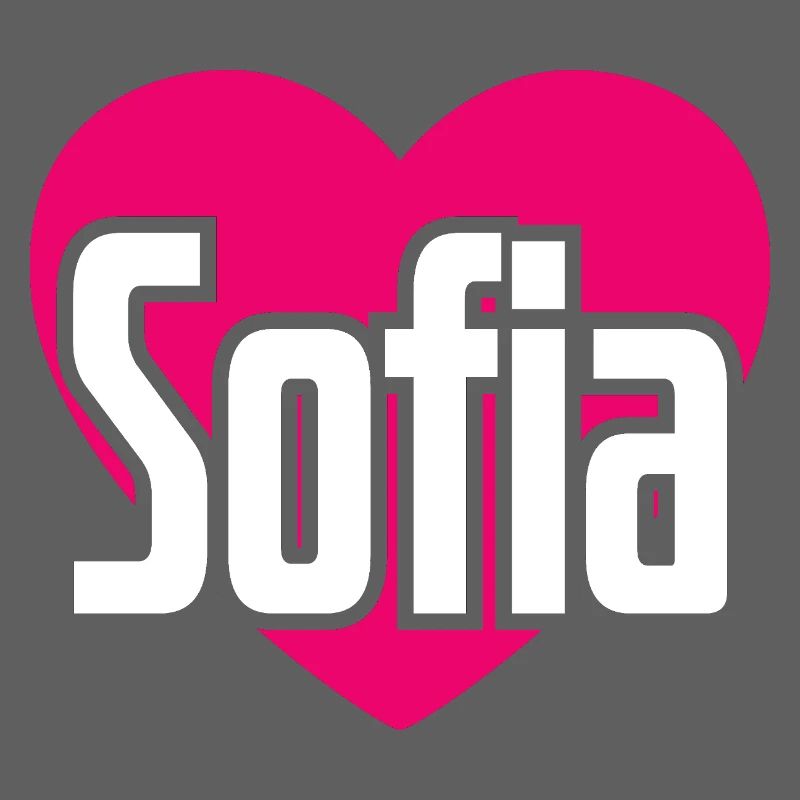 J’aime Sofia Coeur rose J’aime Sofia