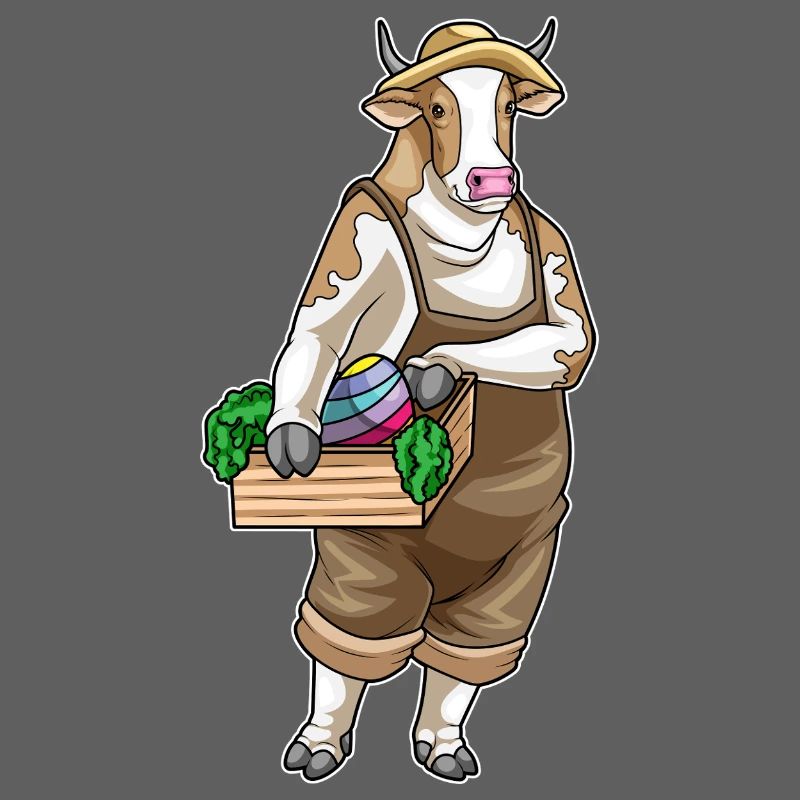 Cow Easter Farmer