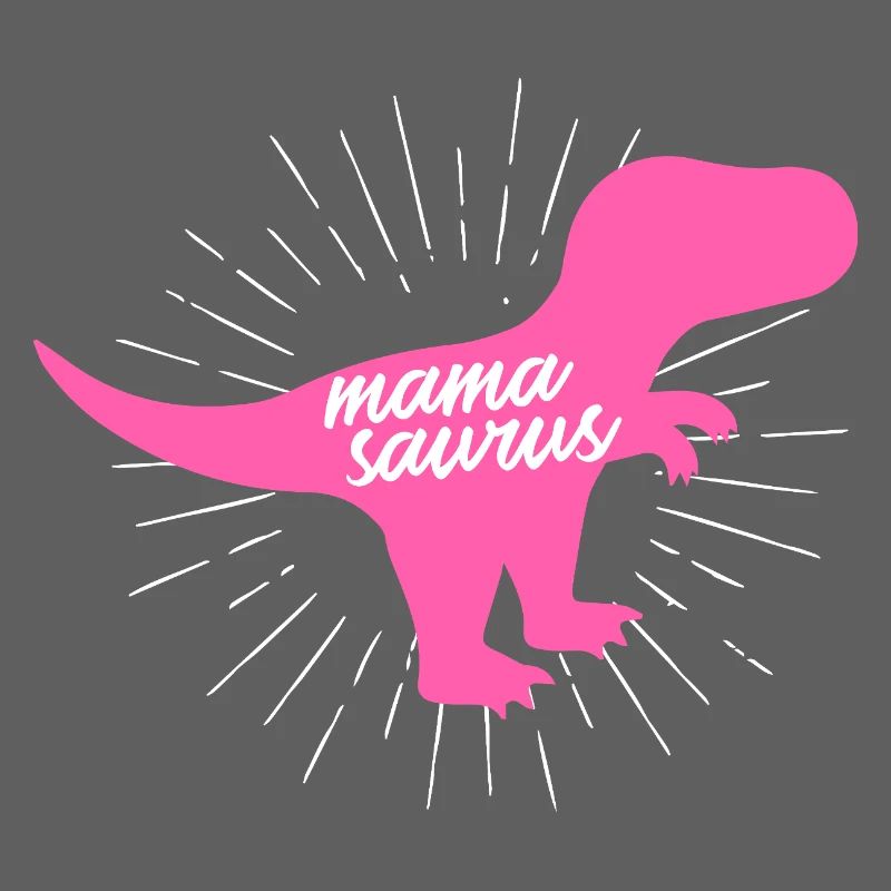 Mamasaurus T-Rex Dinosaurier Pink Silhouette Geschenk