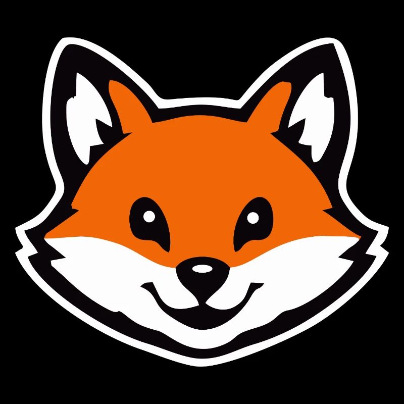 Fuchs Gesicht Sticker Cartoon