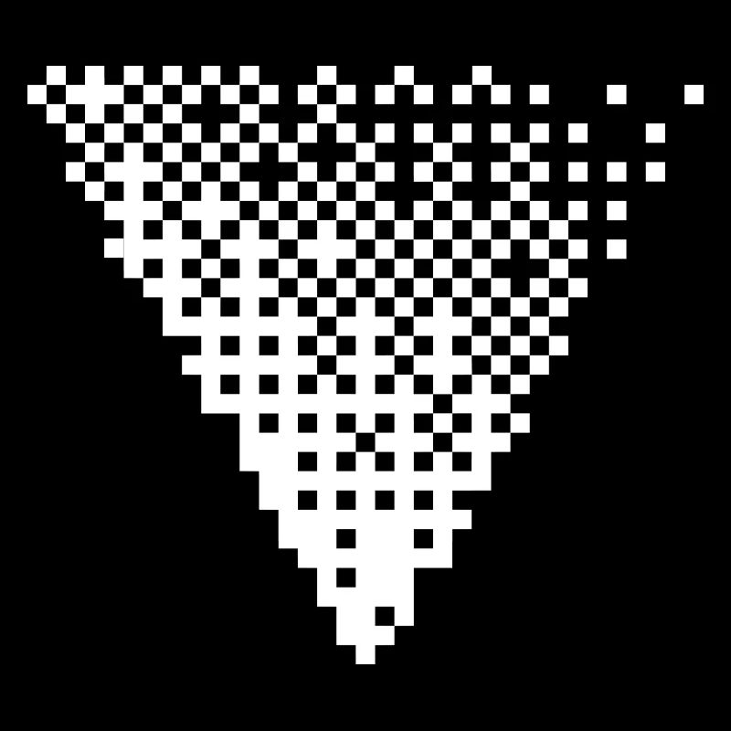 Grille triangulaire de pixels à demi-tons